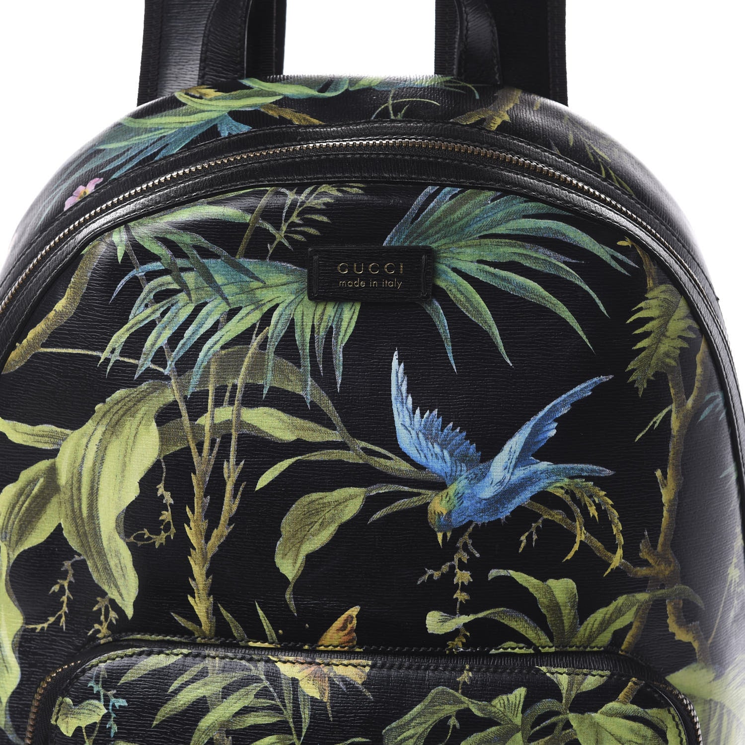 Gucci Calfskin Tropical Print Medium Day Backpack Black Multi 6 of 8