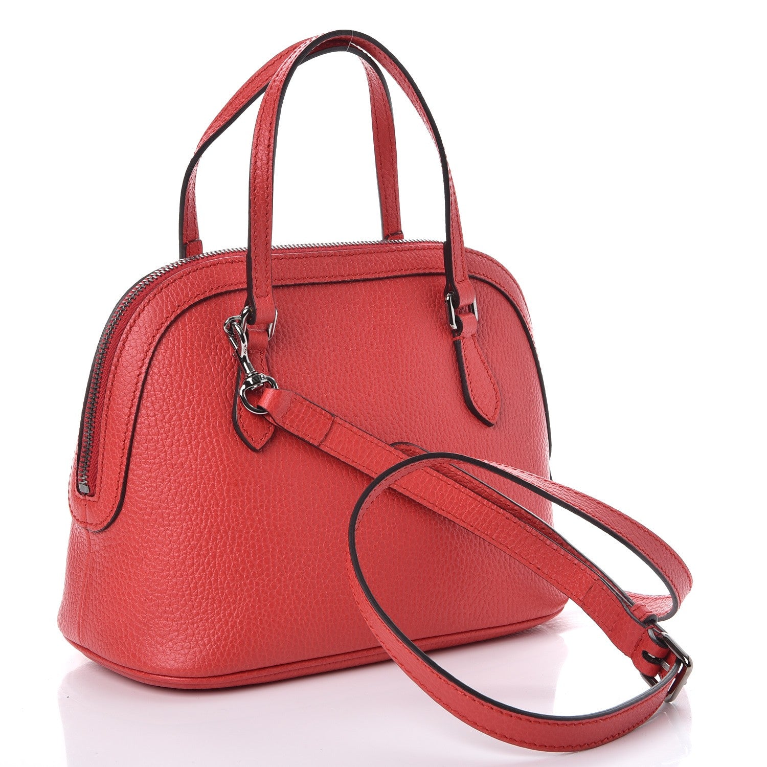 Gucci Calfskin Mini Dome Bag Sporting Red 3 of 7