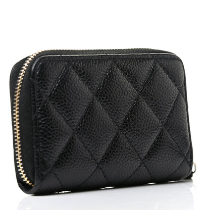 Chanel Caviar Quilted Zip Coin Purse Black 3 of 8