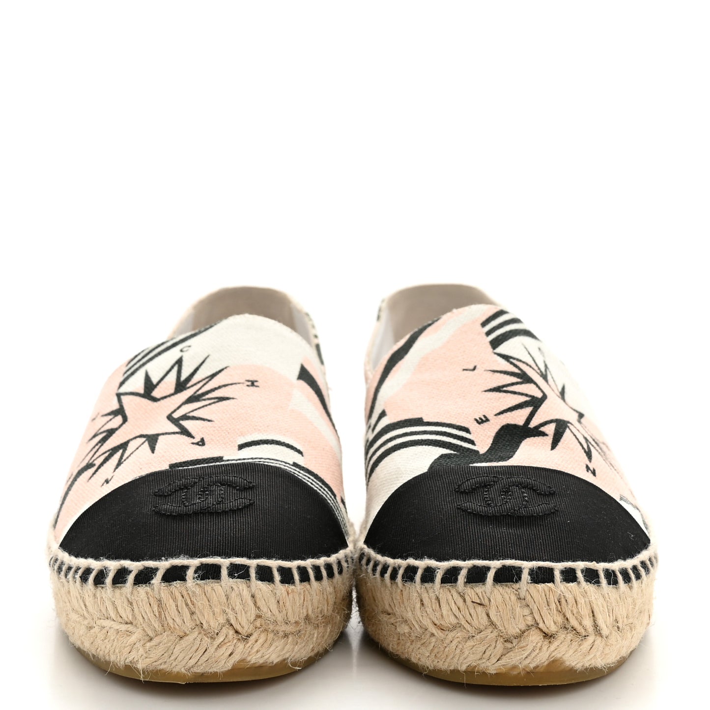 Fabric CC Espadrilles 39 Pink White Black