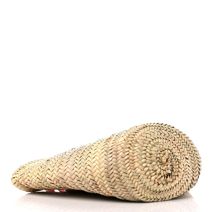Christian Louboutin Woven Straw Loubishore Tote Sunrise 4 of 10