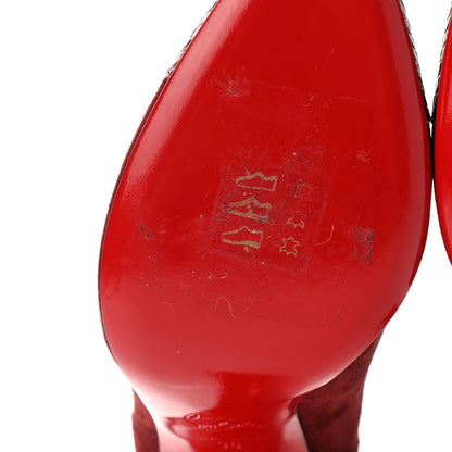 Christian Louboutin Veau Velours Calfskin Jurassic Me In The 90s 100 Ankle Boots 36 Tanin 8 of 8