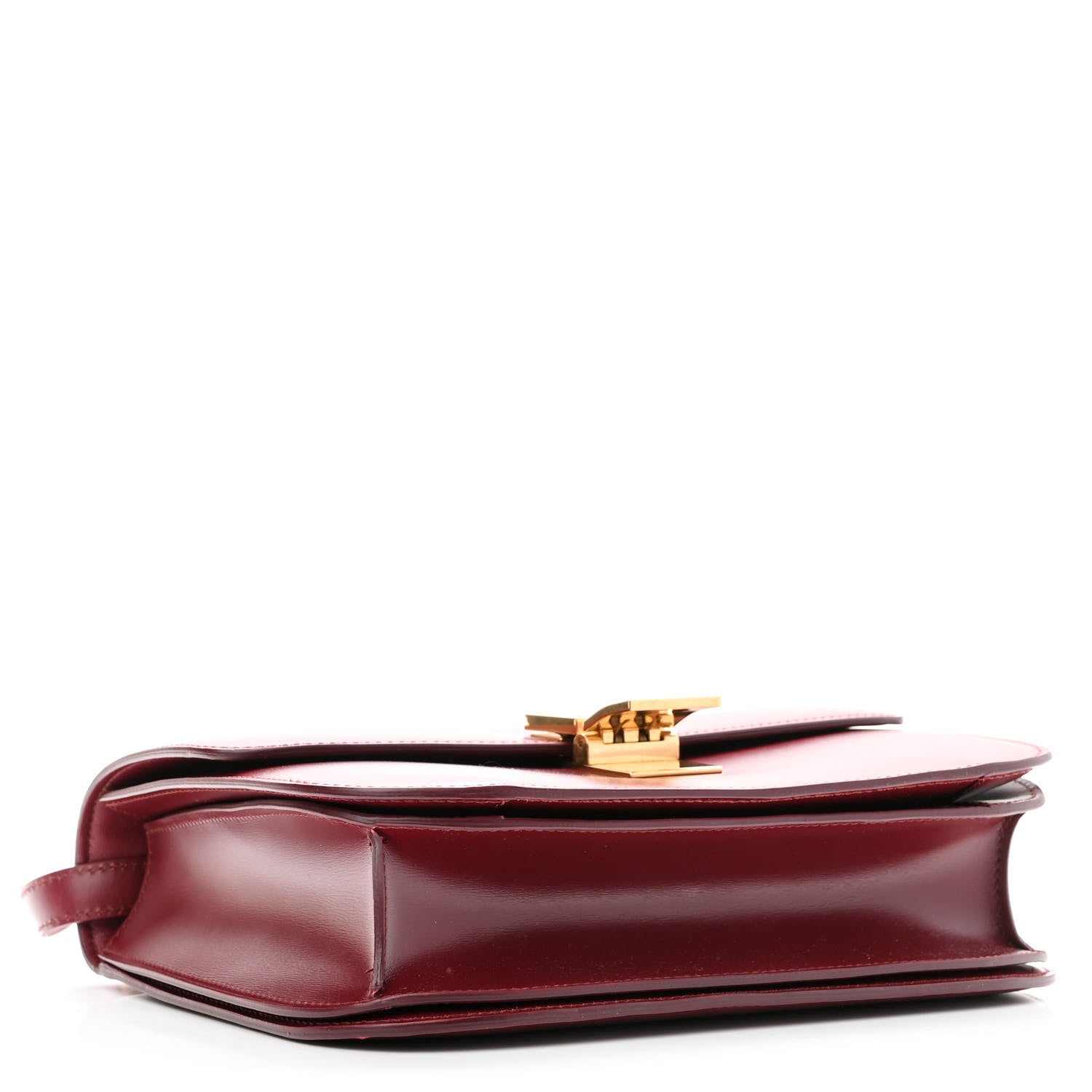 Celine Box Calfskin Medium Classic Box Flap Bag Burgundy 3 of 9