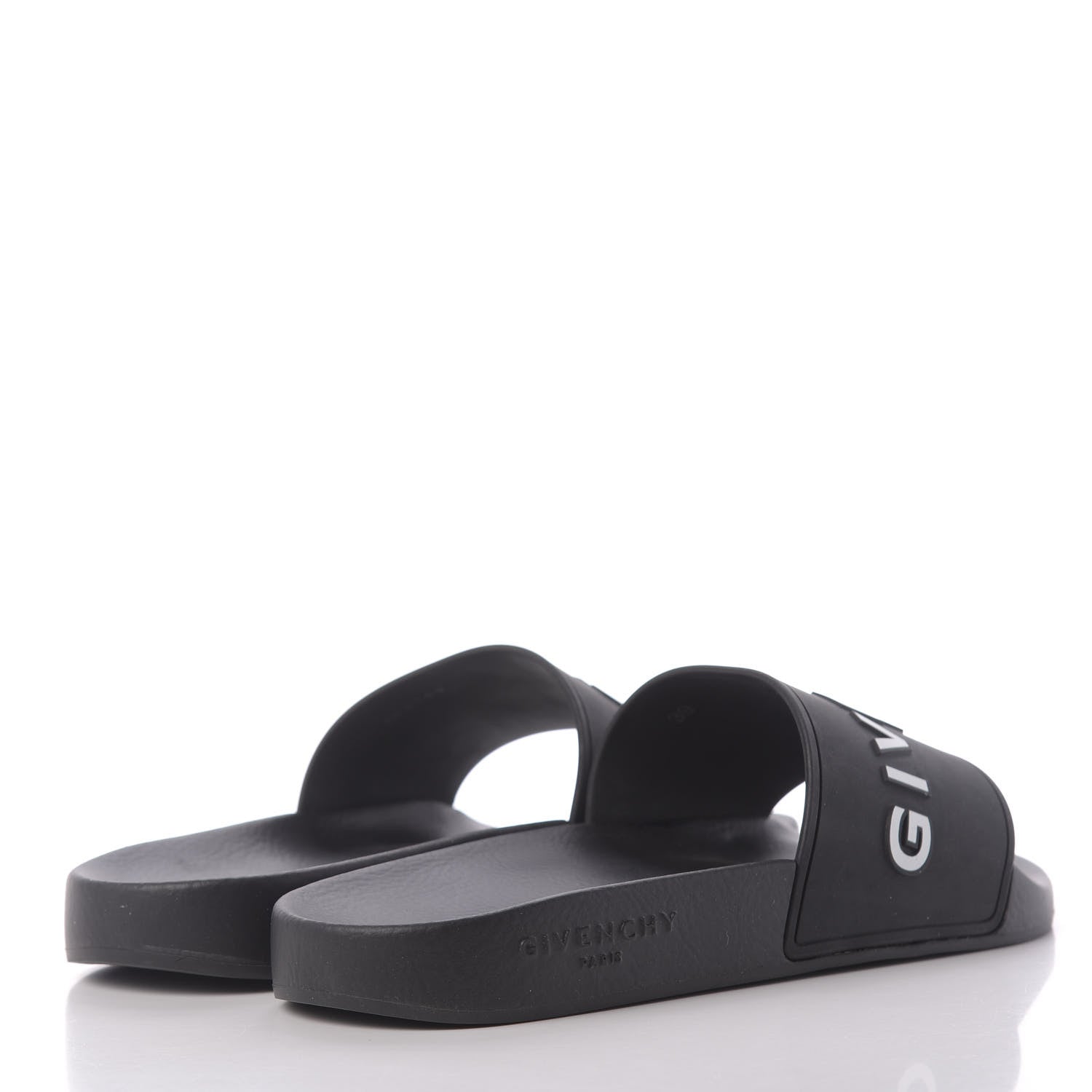 Givenchy Rubber Logo Pool Slide Sandals 39 Black 4 of 13