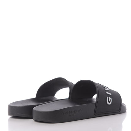 Givenchy Rubber Logo Pool Slide Sandals 39 Black 4 of 13
