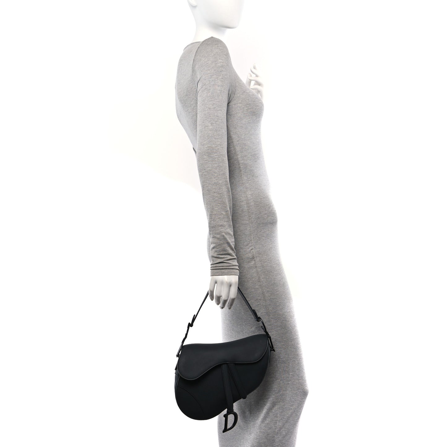 Ultra Matte Calfskin Saddle Bag Black