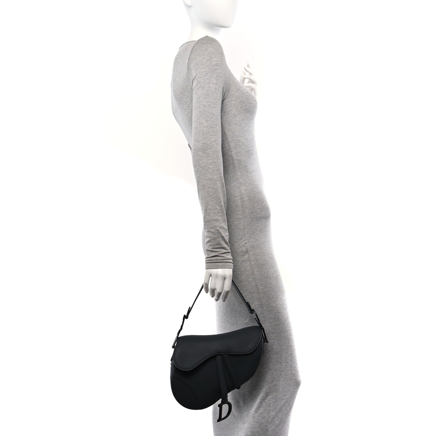 Christian Dior Ultra Matte Calfskin Saddle Bag Black 2 of 10