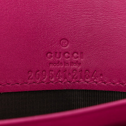 Gucci Soft Microguccissima Dice Chain Wallet Bright Bouganville 7 of 8
