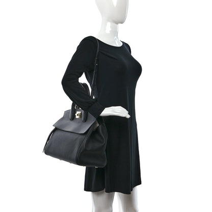 Salvatore Ferragamo Calfskin Large The Studio Bag Black 2 of 9