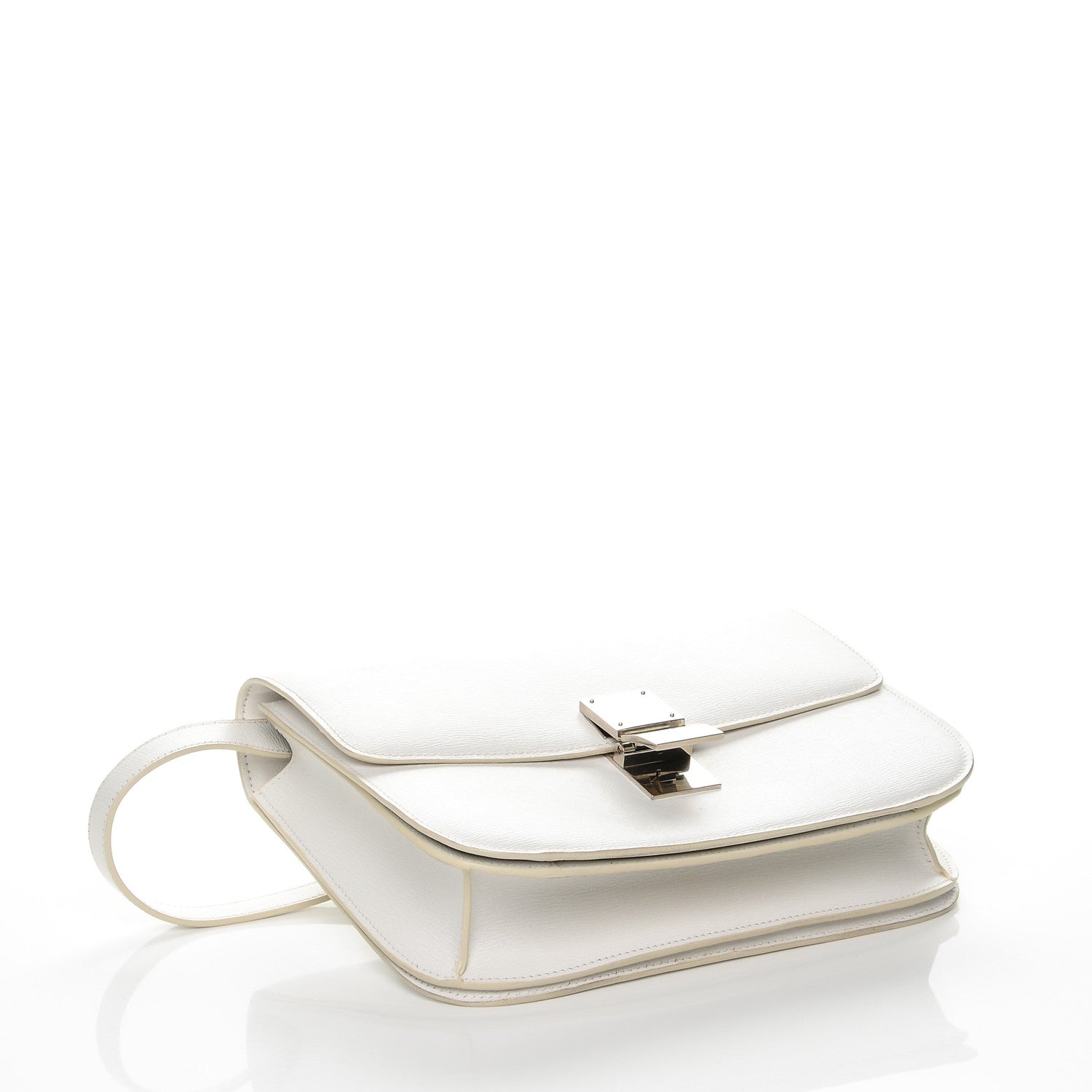 Celine Liege Calfskin Medium Classic Box Flap Bag White 4 of 7
