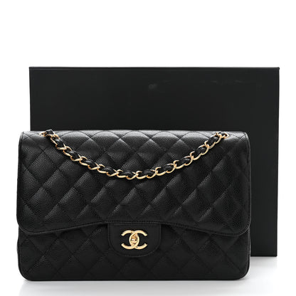 Chanel Caviar Quilted Jumbo Double Flap Black 10 of 10