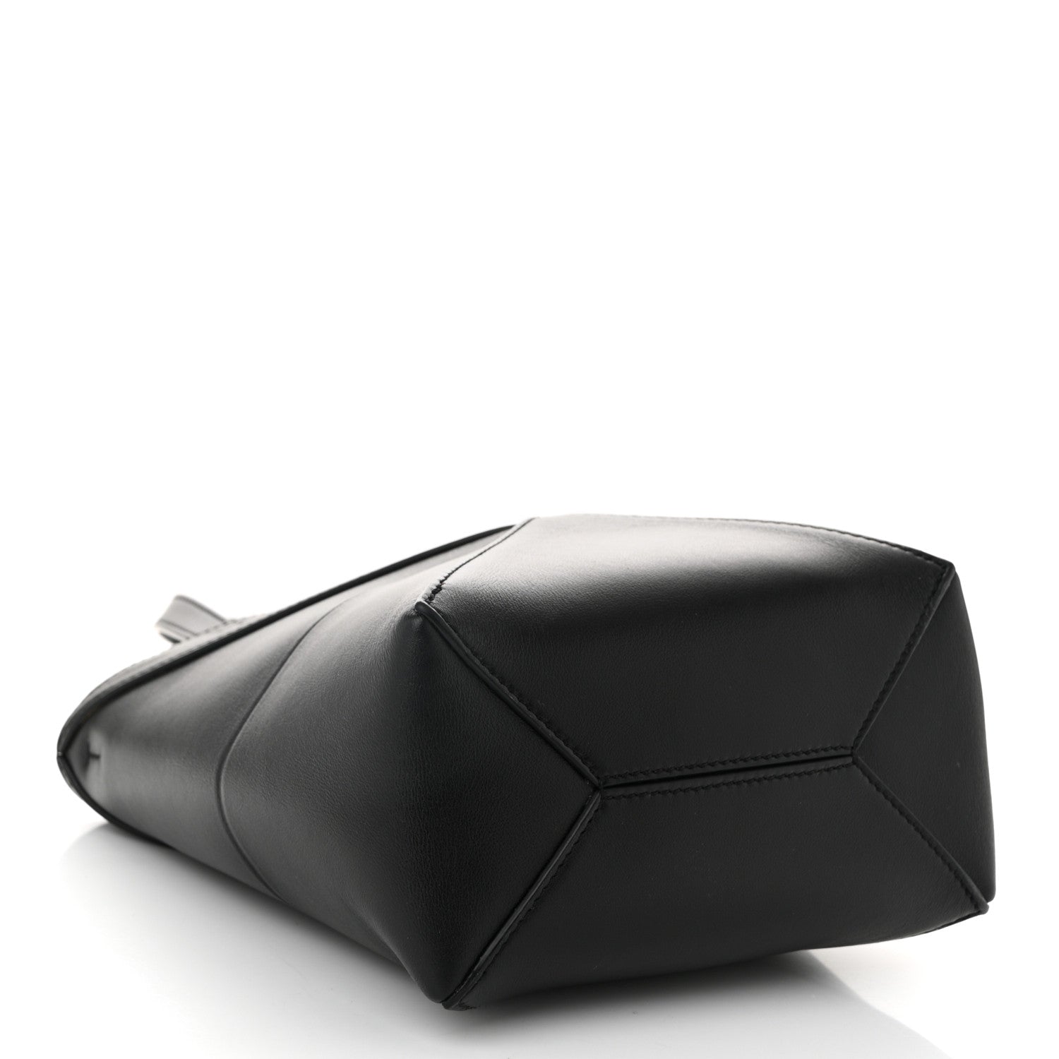 Loewe Shiny Calfskin Mini Puzzle Fold Tote Black 4 of 10