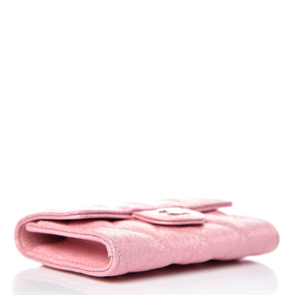 Chanel Iridescent Caviar Quilted Flap Card Holder Rose Pink 4 of 11