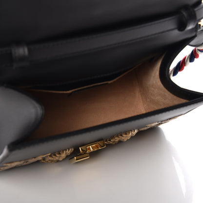 Gucci Calfskin Animal Studs Mini Sylvie Top Handle Bag Black 6 of 8