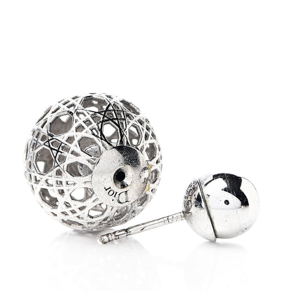Christian Dior Cannage Mise En Dior Tribal Earrings Silver 3 of 3