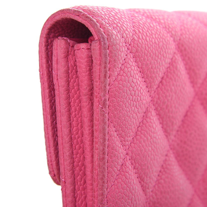 Chanel Iridescent Caviar Quilted Large Flap Wallet Pink 13 of 13
