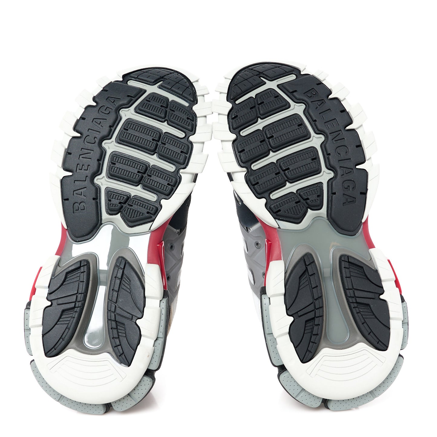 Rubber Mesh Bi-Color Mens Track.2 Open Sneakers 41 Red Gray