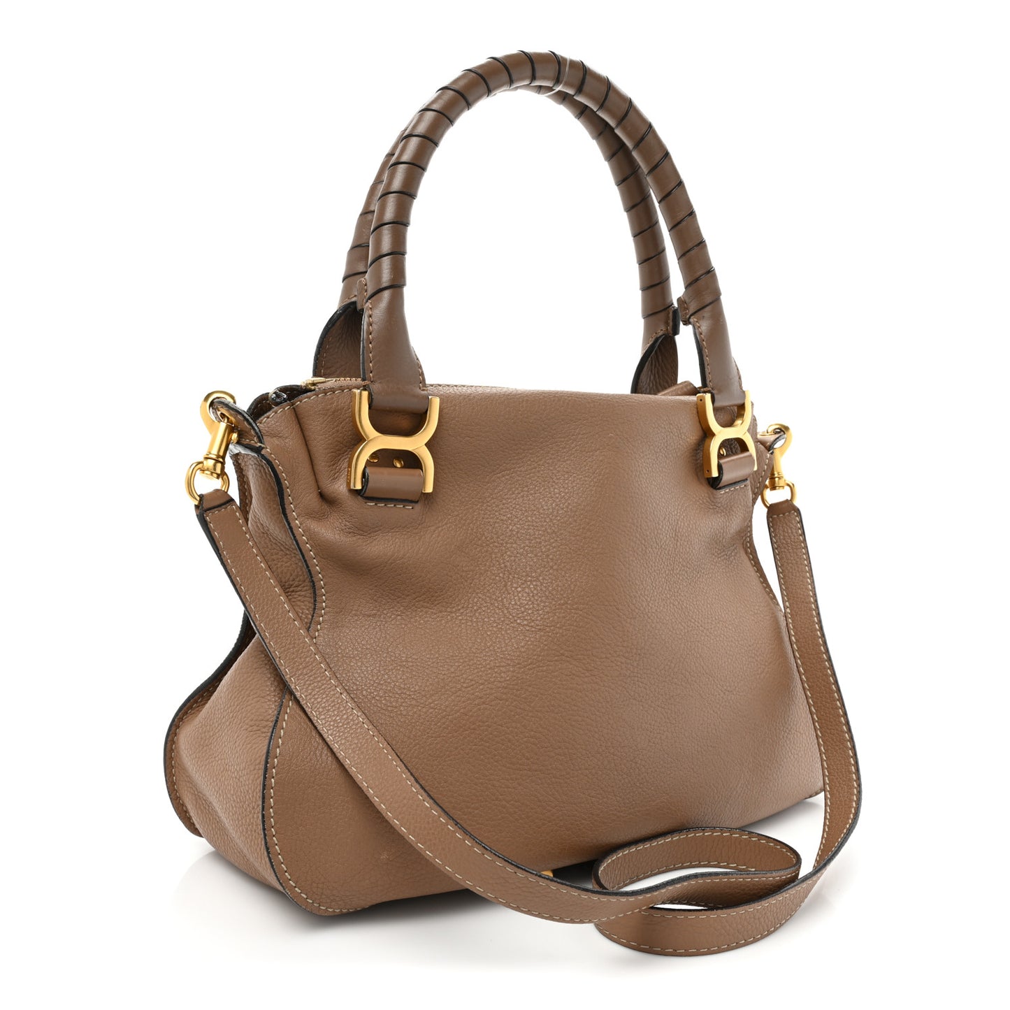 Calfskin Medium Marcie Satchel Nut