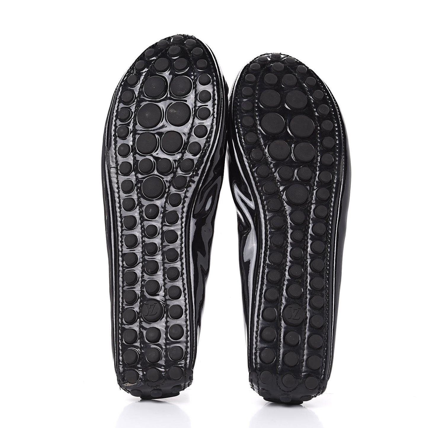 Patent Calfskin Oxford Loafers 42 Black
