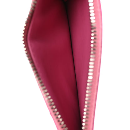 Bottega Veneta Metallic Patent Calfskin Intrecciato Cassette Zipped Card Case Pink 5 of 8