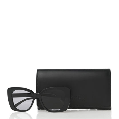 Chanel Acetate Strass Polarized Square Sunglasses 5422-B Black 8 of 8