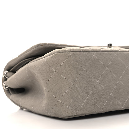Chanel Iridescent Caviar Quilted Jumbo Double Flap Grey 9 of 10
