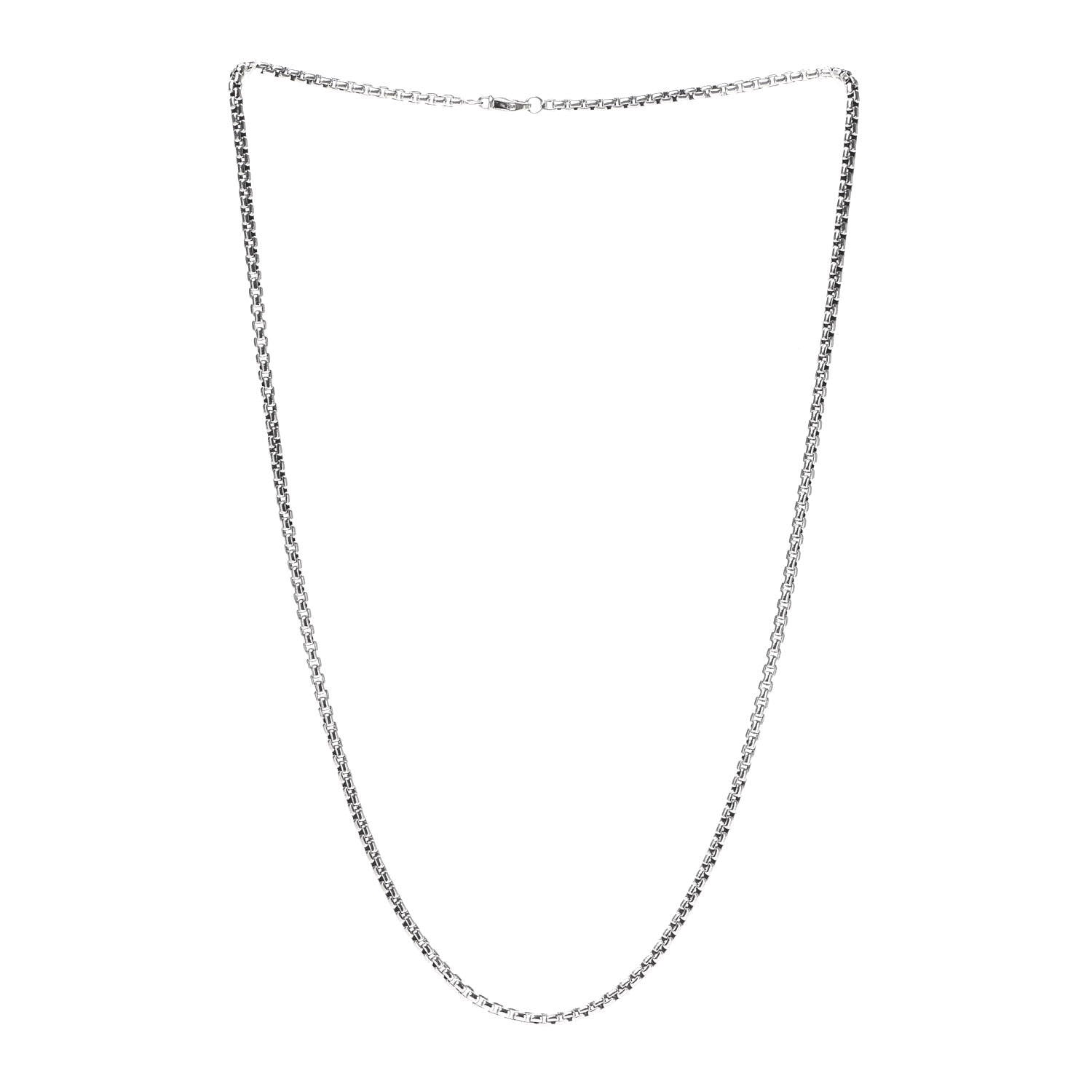 David Yurman Sterling Silver 3.6mm Box Chain Necklace 27" 3 of 4