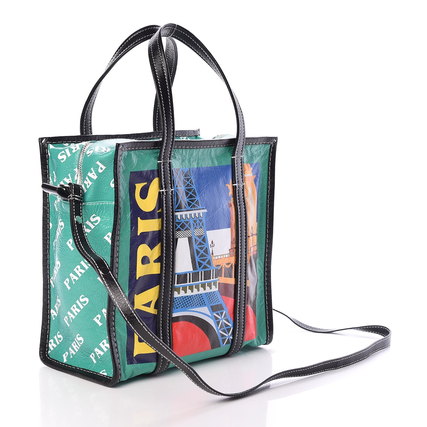 Balenciaga Agneau Arena Paris Print S Bazar Shopper Tote 3 of 10