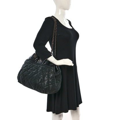 Chanel Iridescent Calfskin Quilted Large In The Mix Tote Black 2 of 14
