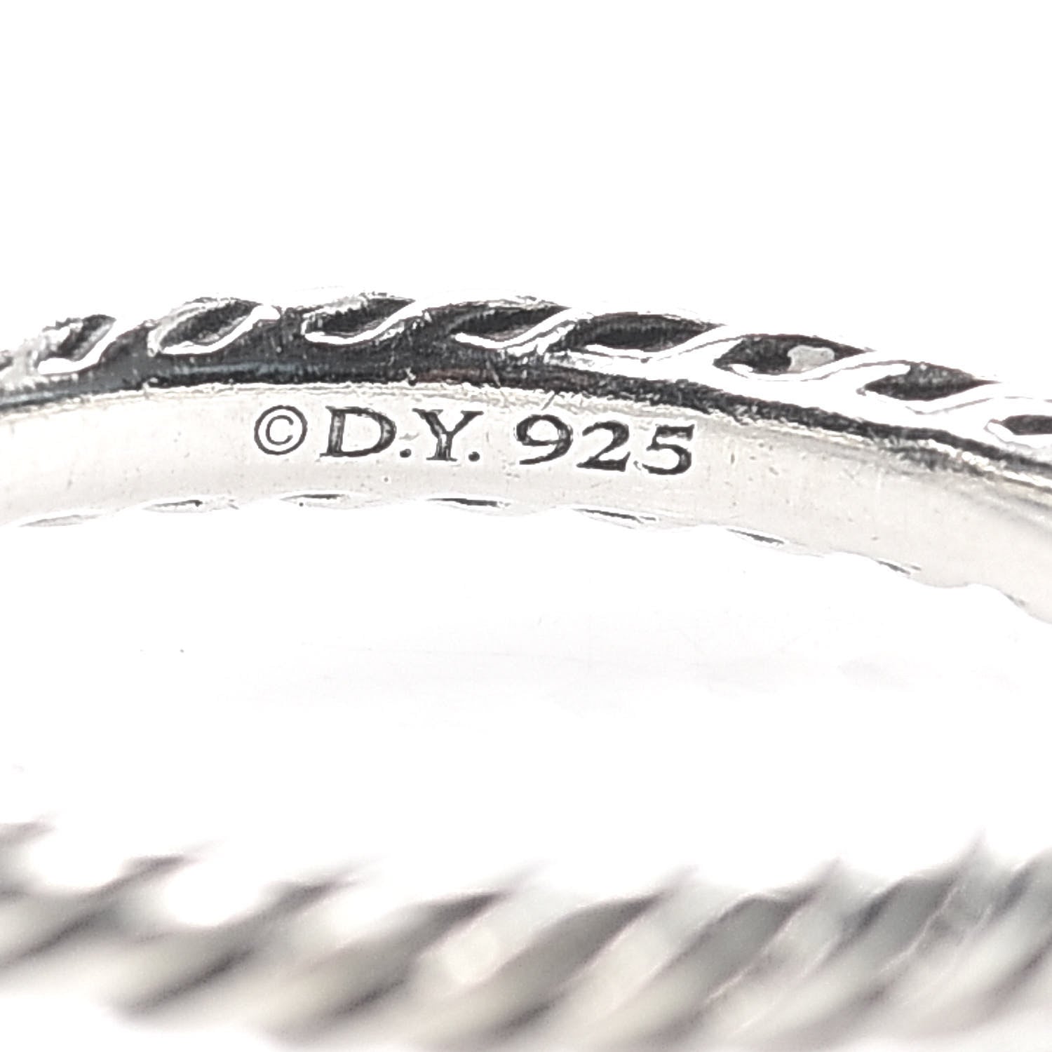 David Yurman Sterling Silver Diamond Quatrefoil Ring 49 4.75 4 of 4