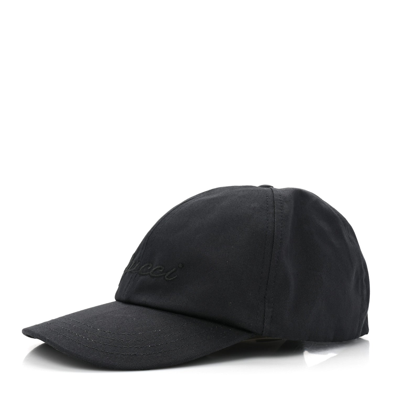 Gucci Canvas Embroidered Logo Baseball Hat XXL Black 1 of 9