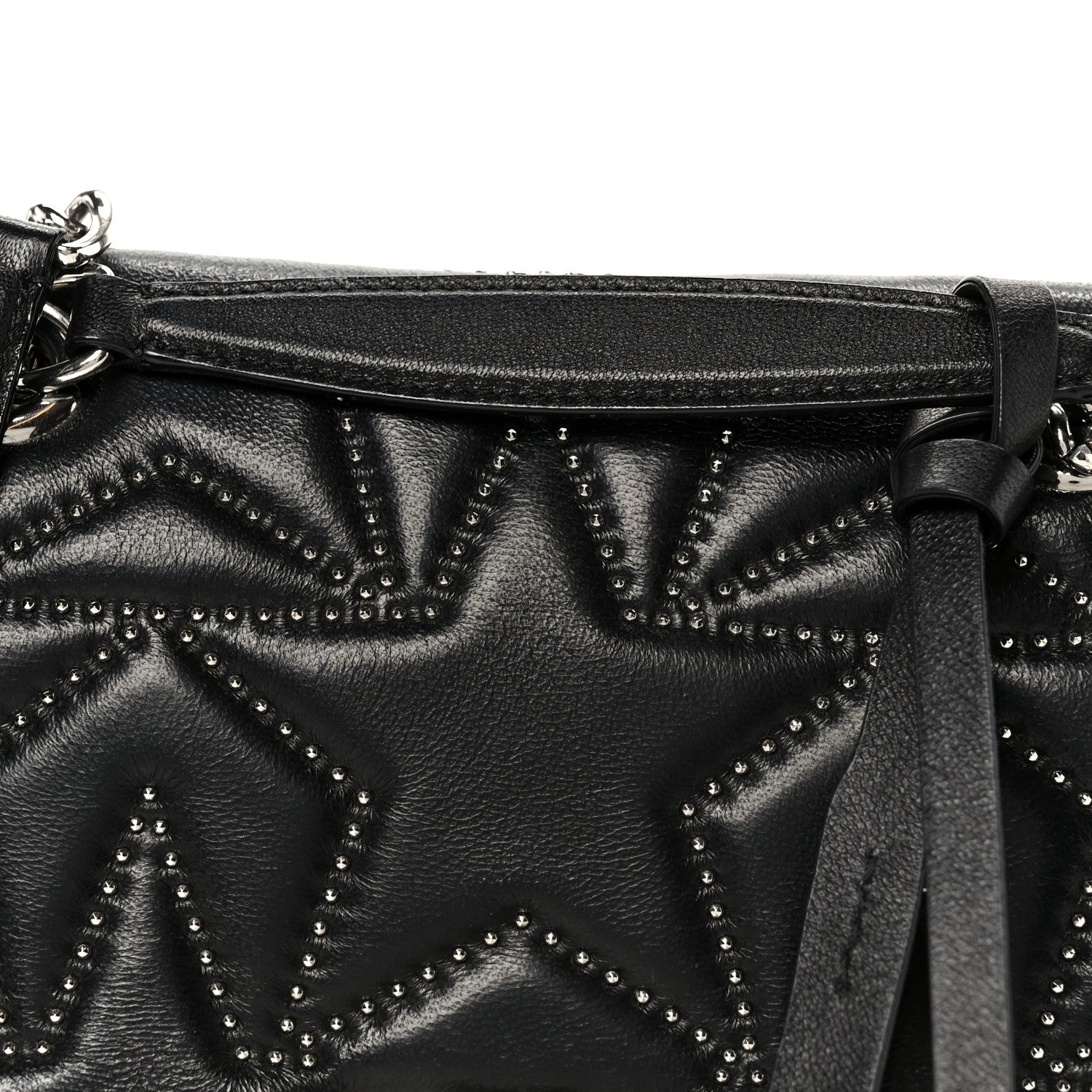 Jimmy Choo Nappa Star Quilted Studded Small Helia Shoulder Bag Black 9 of 12