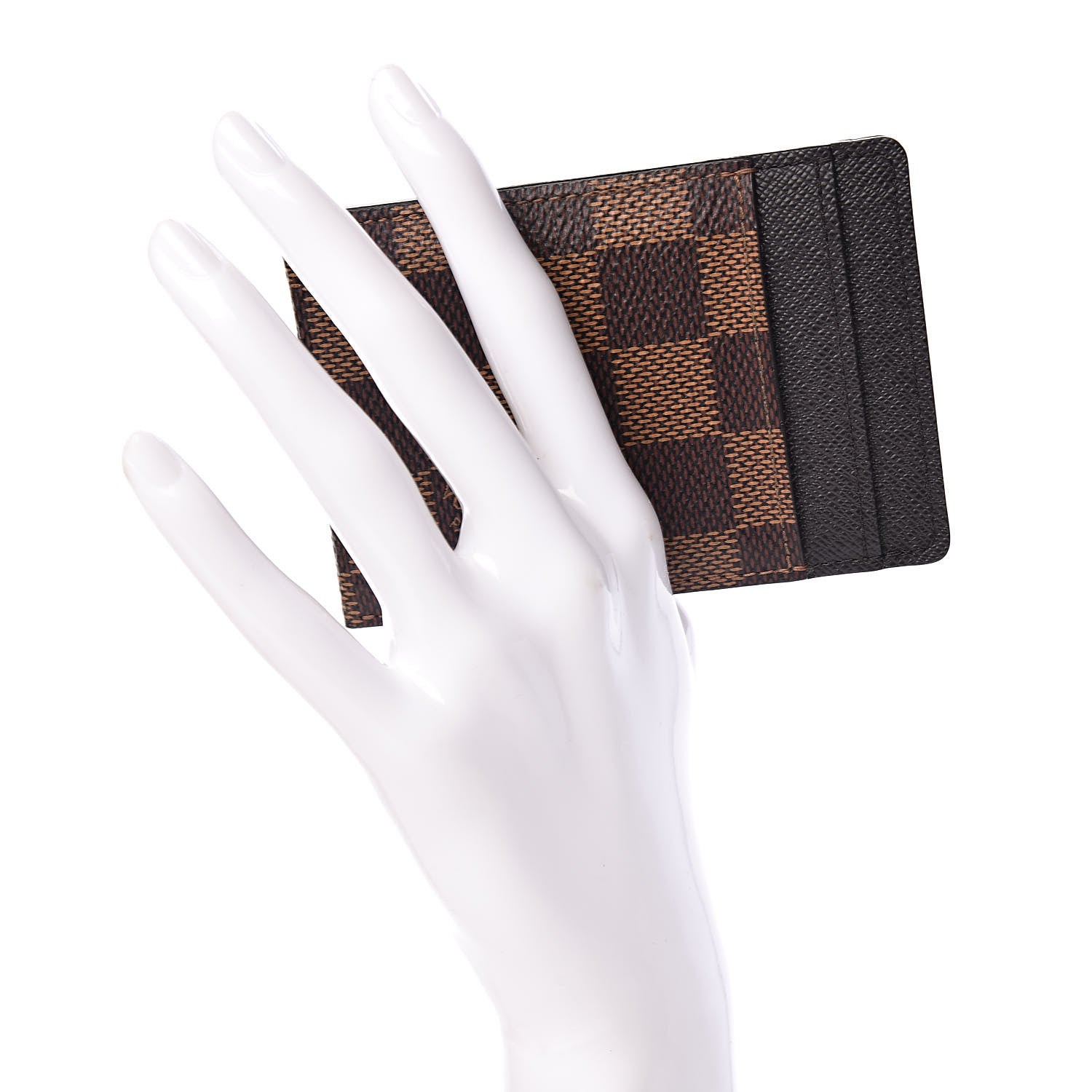 Louis Vuitton Damier Ebene Pince Card Holder Bill Clip 2 of 8