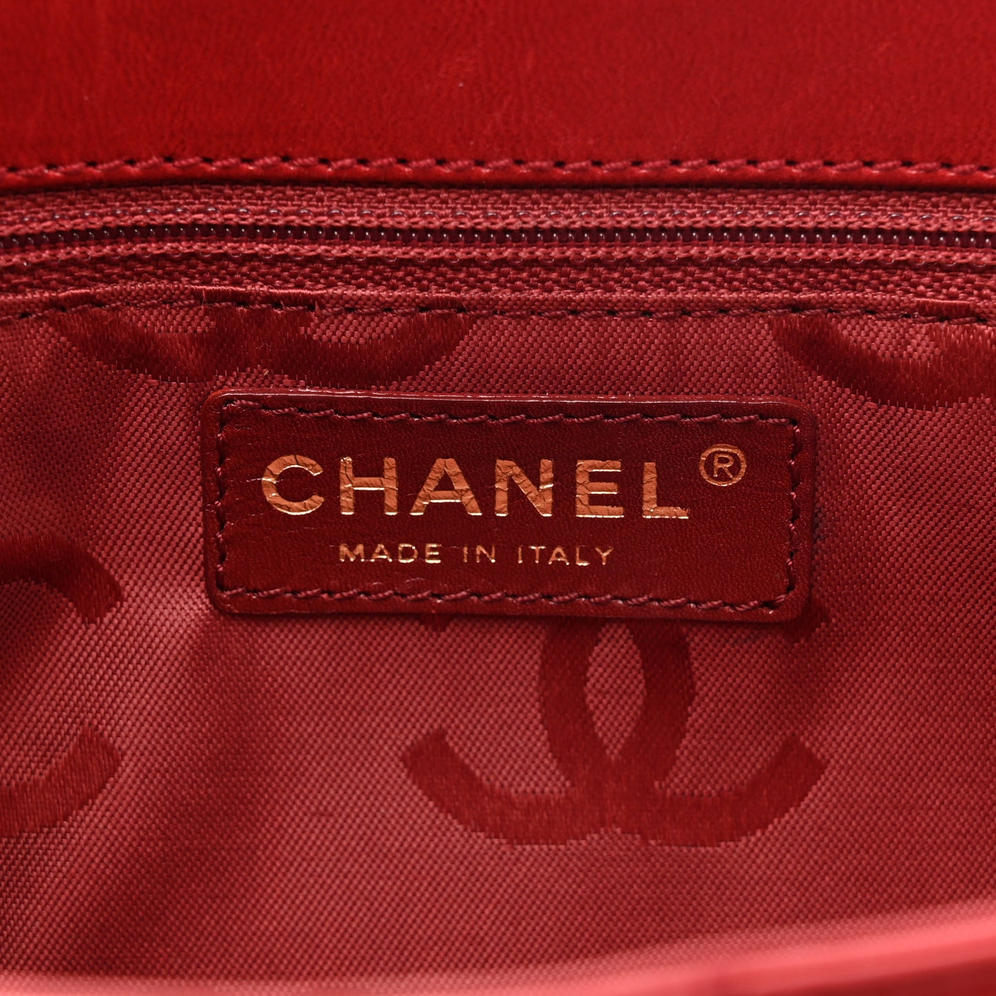 Lambskin Quilted Clutch Red