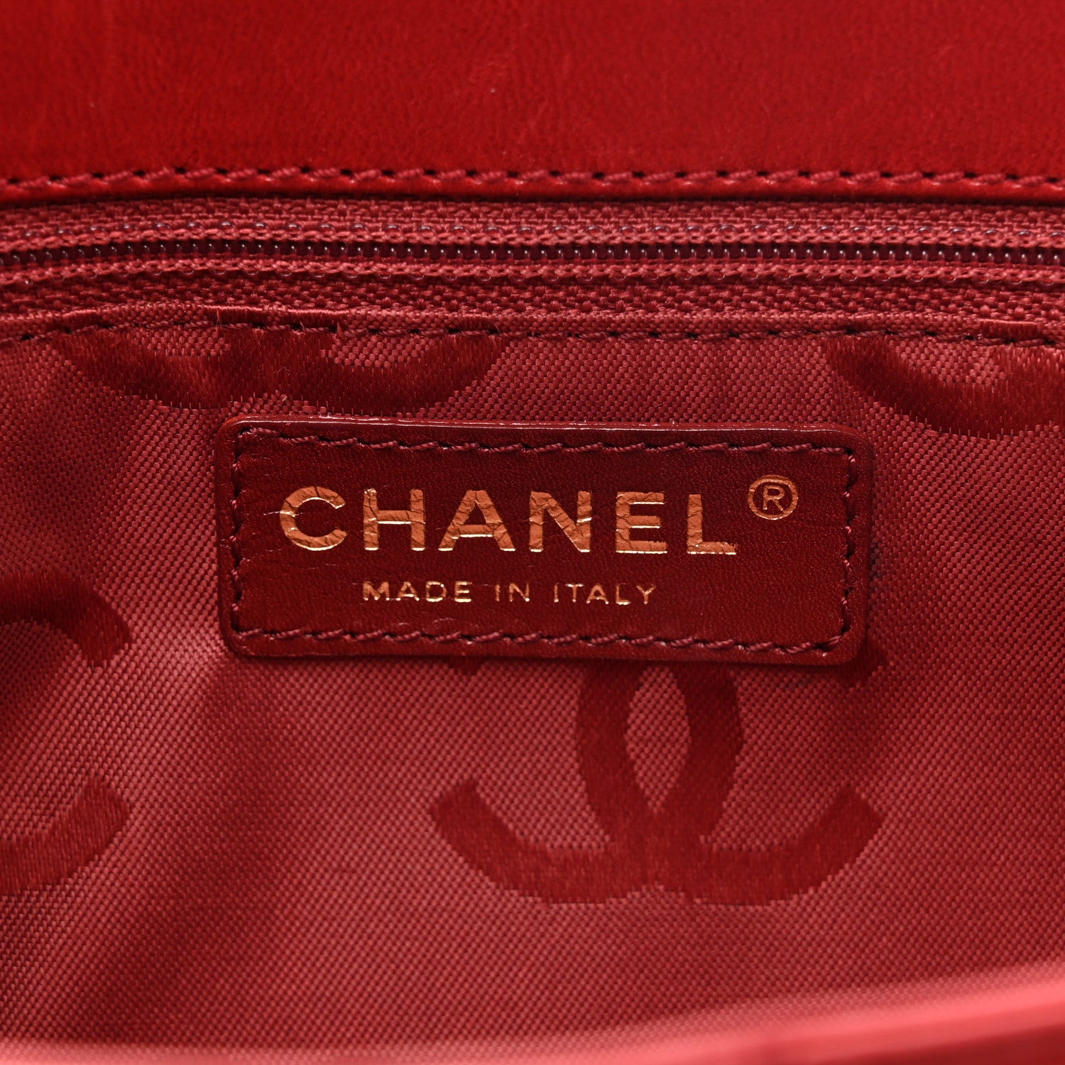 Chanel Lambskin Quilted Clutch Red 6 of 16