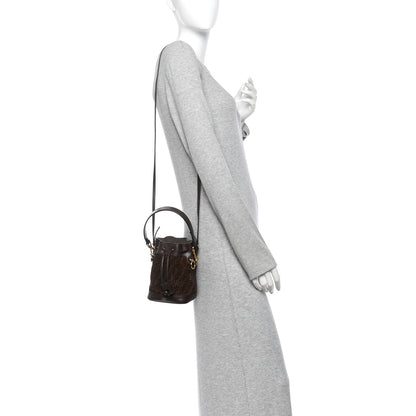 Fendi Suede Vitello King F is Fendi Micro FF Mini Mon Tresor Bucket Bag Sigaro Marrone Ebano 2 of 10