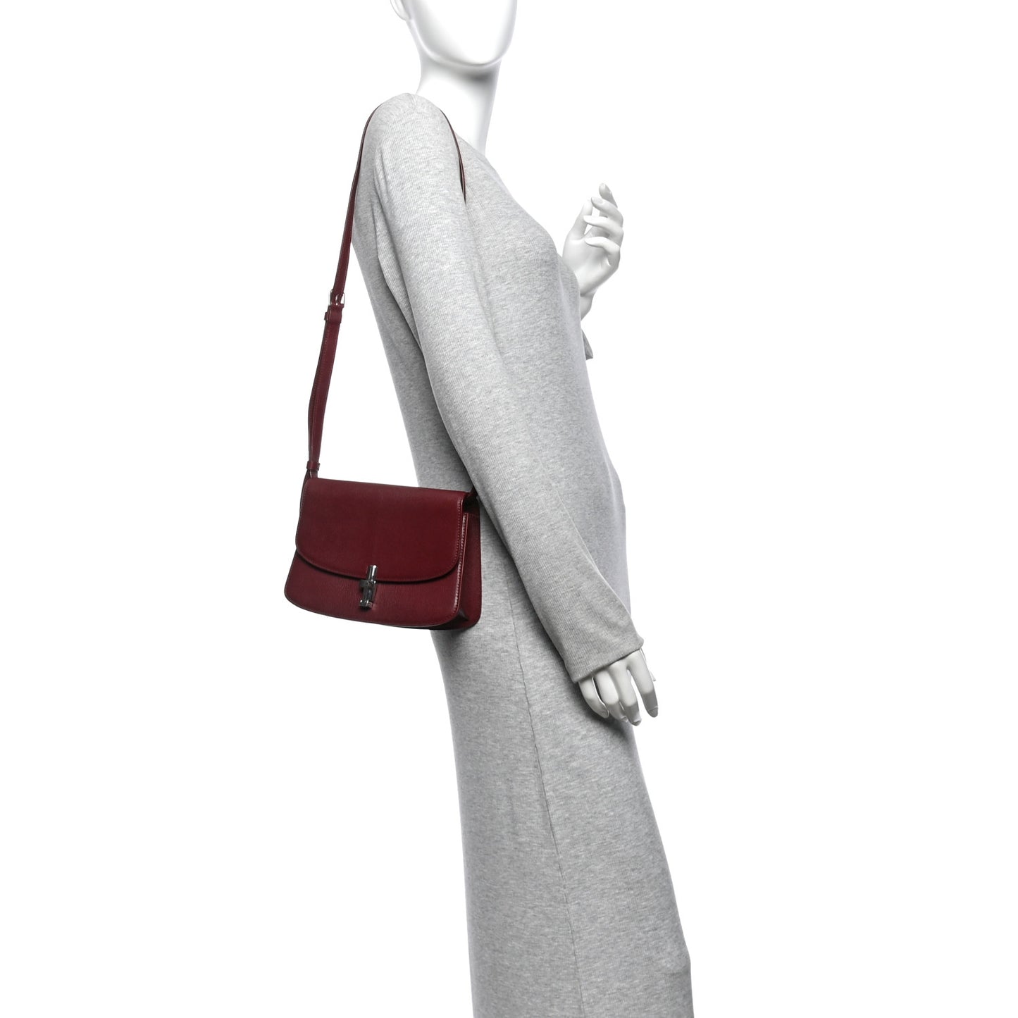Goatskin The Sofia 8.75 Crossbody Burgundy
