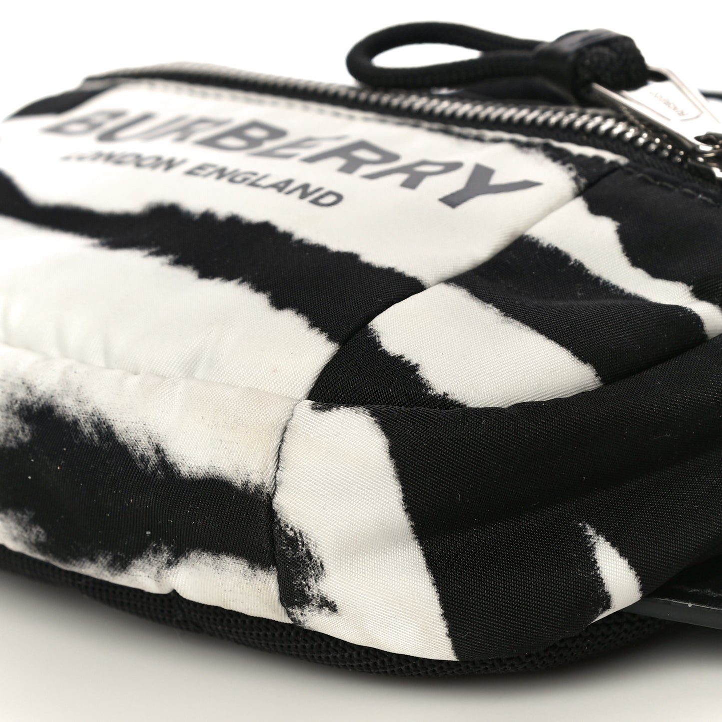 Nylon Logo Small Cannon Bum Bag Black White