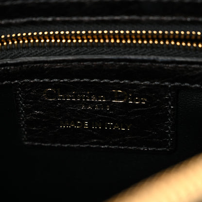 Christian Dior Crinkled Calfskin Macrocannage Groove 20 Bag Black 6 of 10