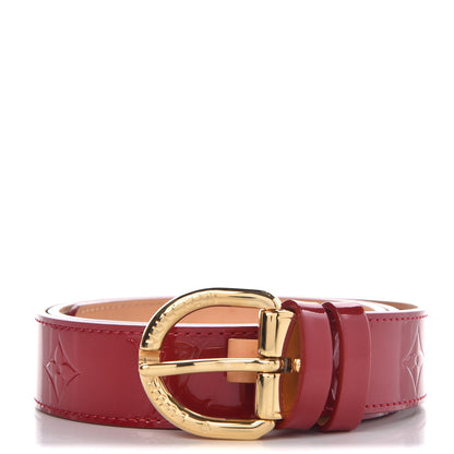 Louis Vuitton Vernis Ceinture 30mm Belt 80 32 Pomme D'Amour 1 of 10