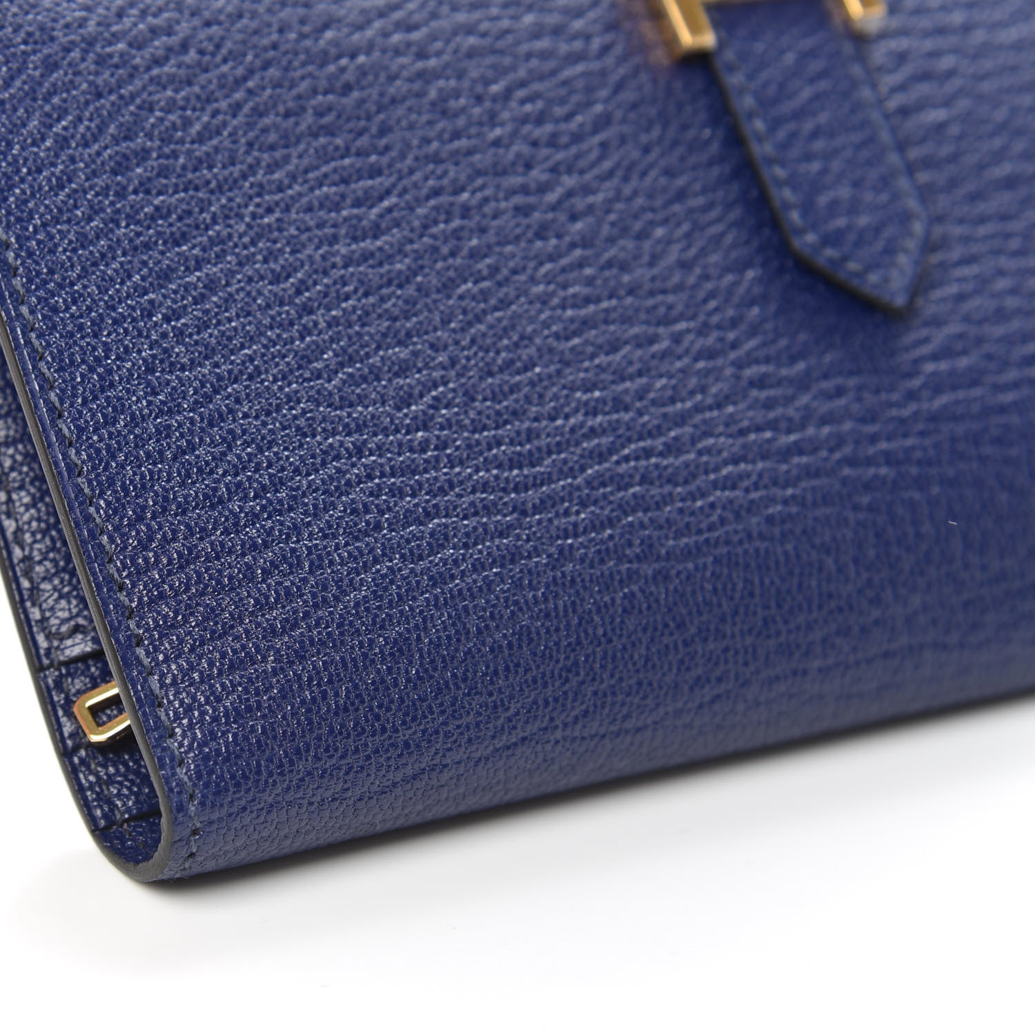 Hermes Chevre Mysore Bearn Gusset Wallet Bleu Encre 8 of 10