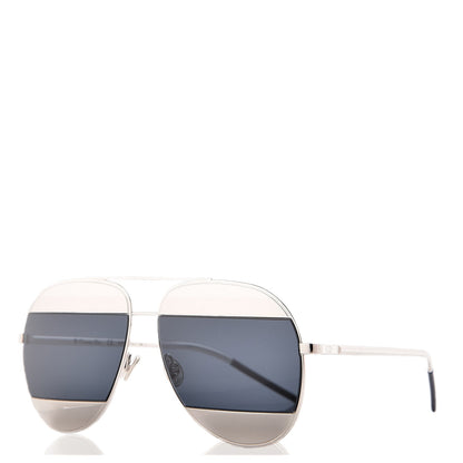 Christian Dior Split 1 Aviator Sunglasses Silver 1 of 7