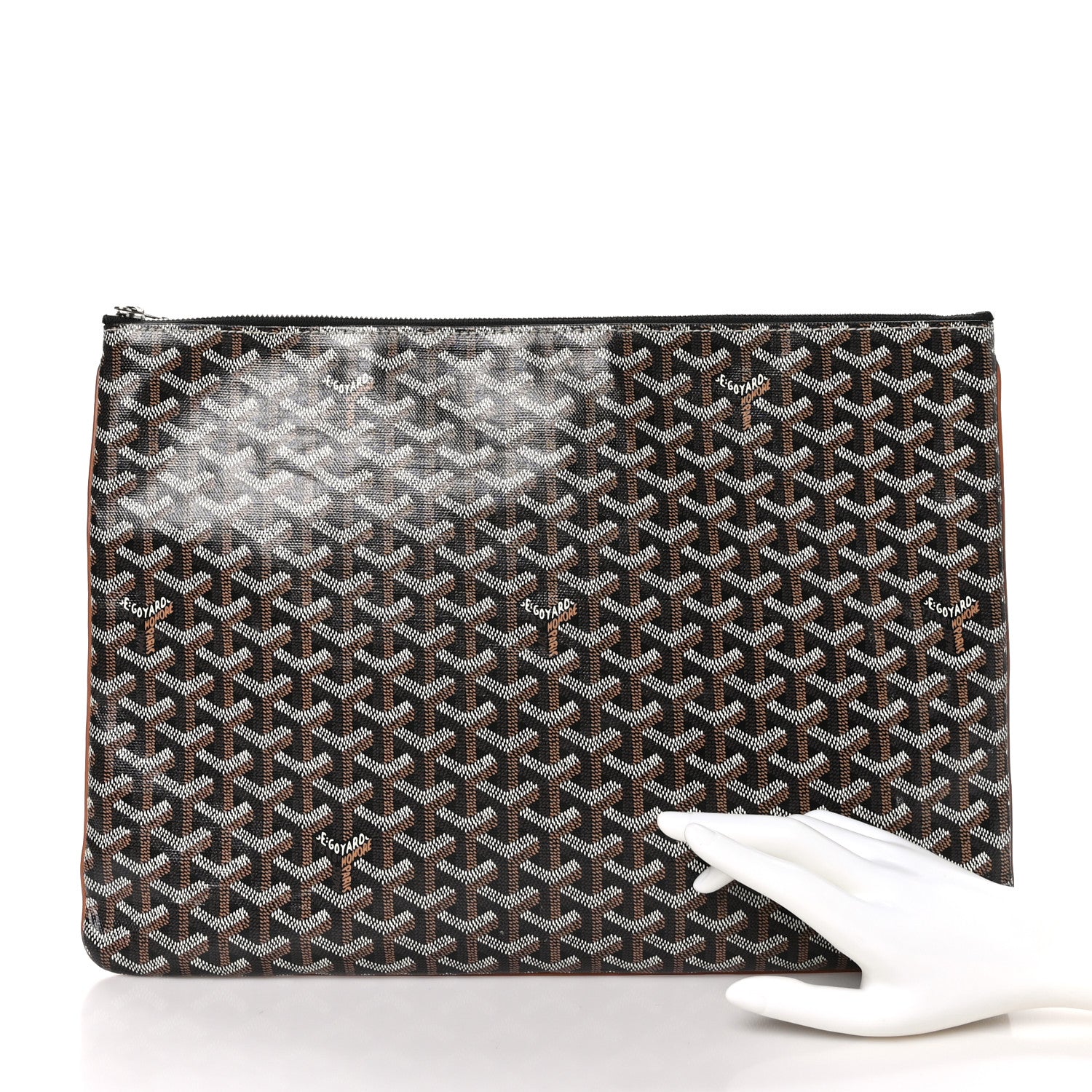 Goyard Goyardine Senat Pochette GM Black Gold 2 of 7