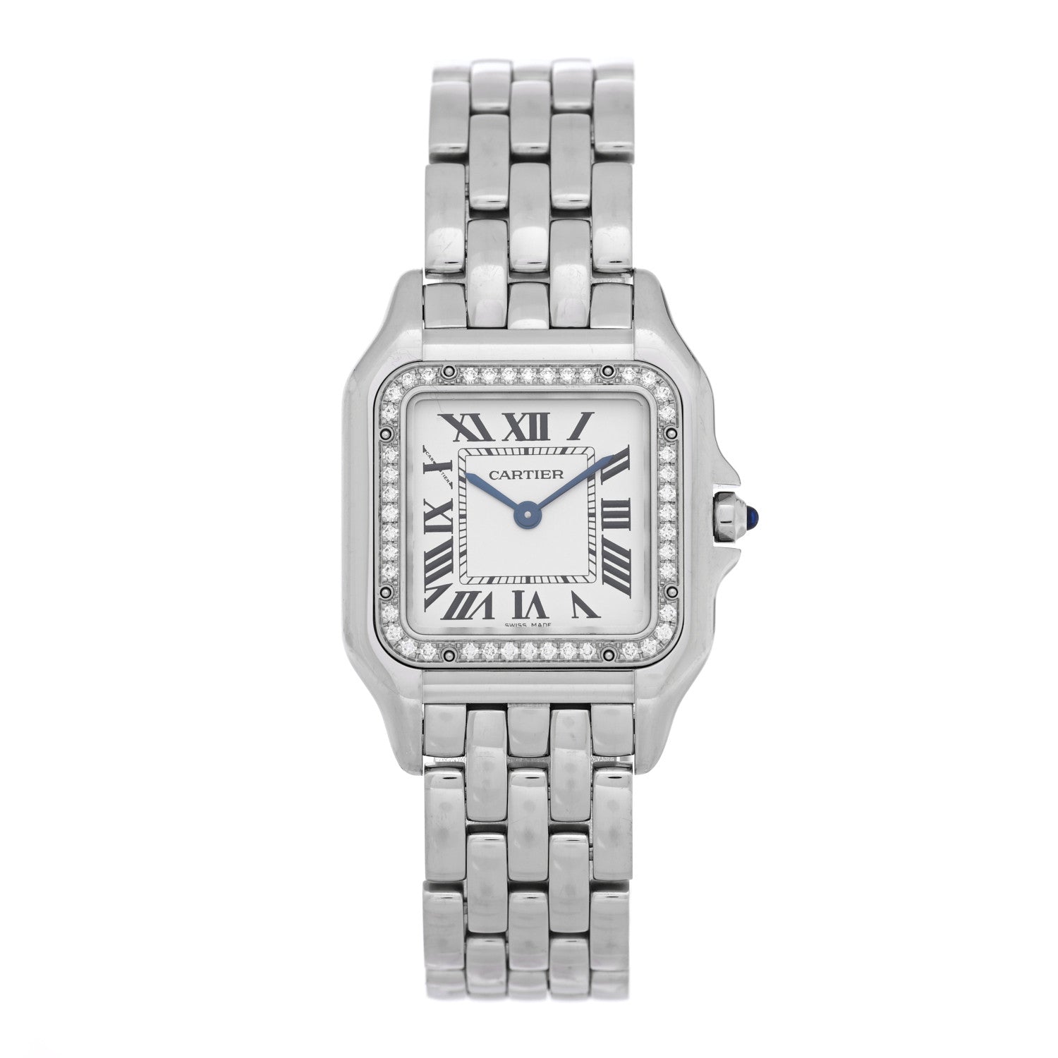 Cartier Stainless Steel Diamond 27mm Panthere Quartz Watch 1 of 4