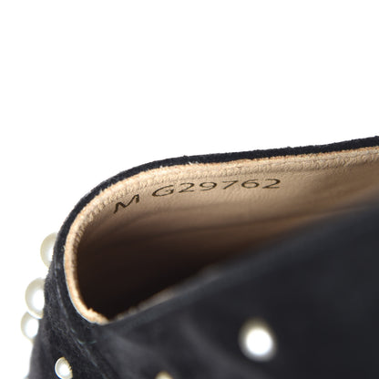 Chanel Suede Pearl CC Espadrilles 38 Black 10 of 10