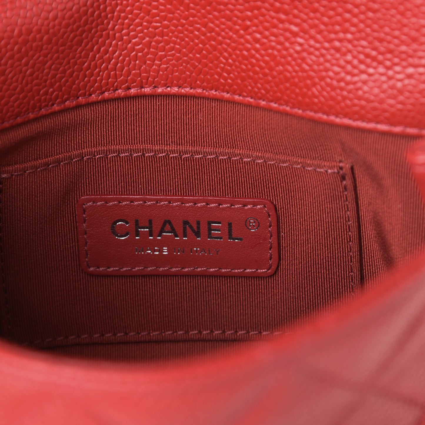 Caviar Quilted Mini Incognito Square Flap Red