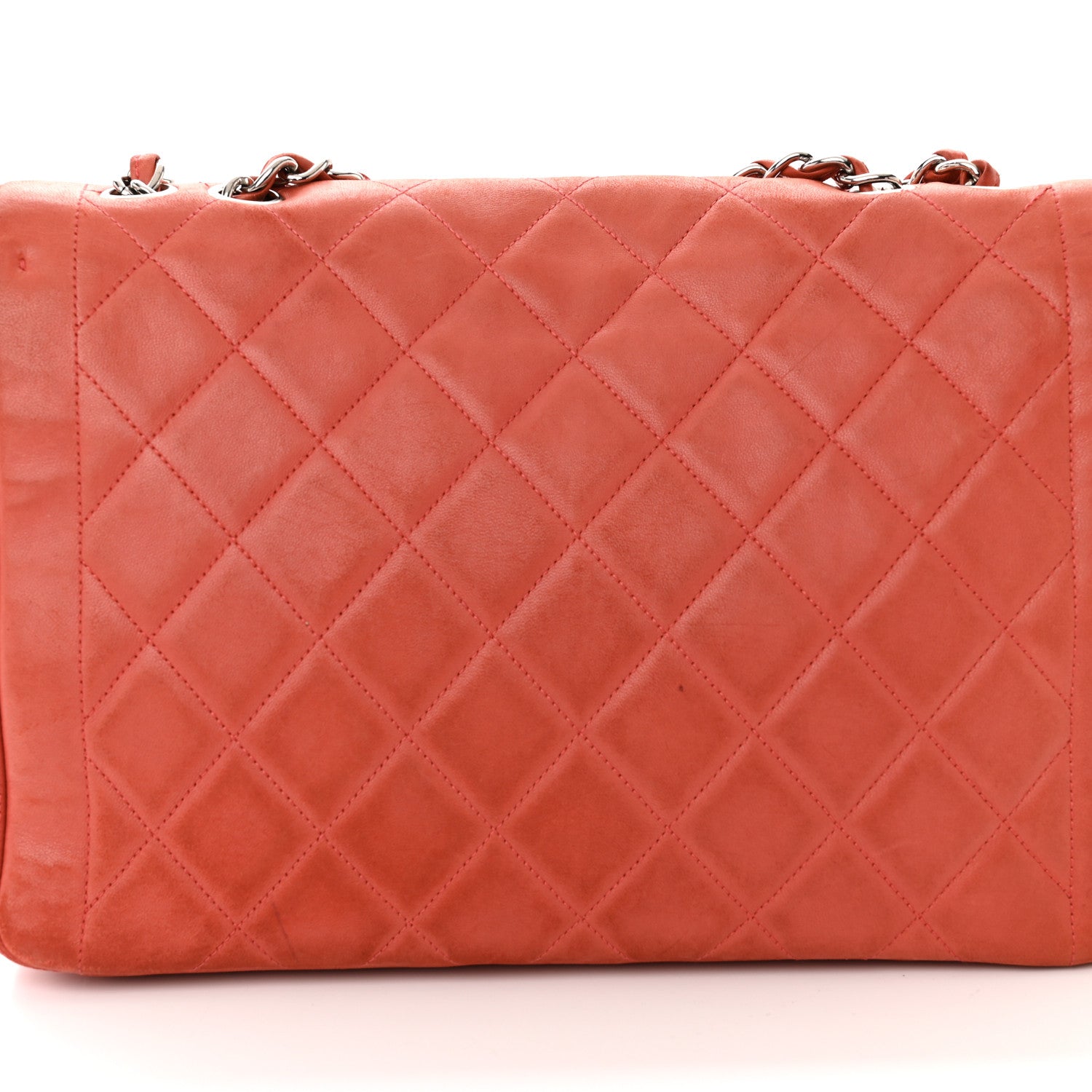 Chanel Lambskin Large Coco Rider Flap Coral 19 of 22