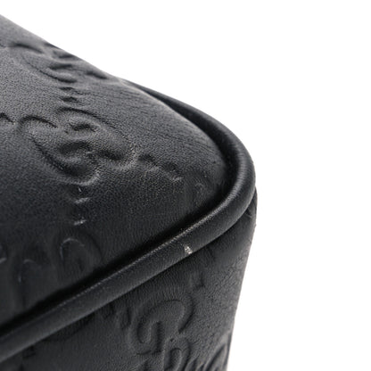 Gucci GG Calfskin Embossed Emblem Small Crossbody Bag Black 10 of 10