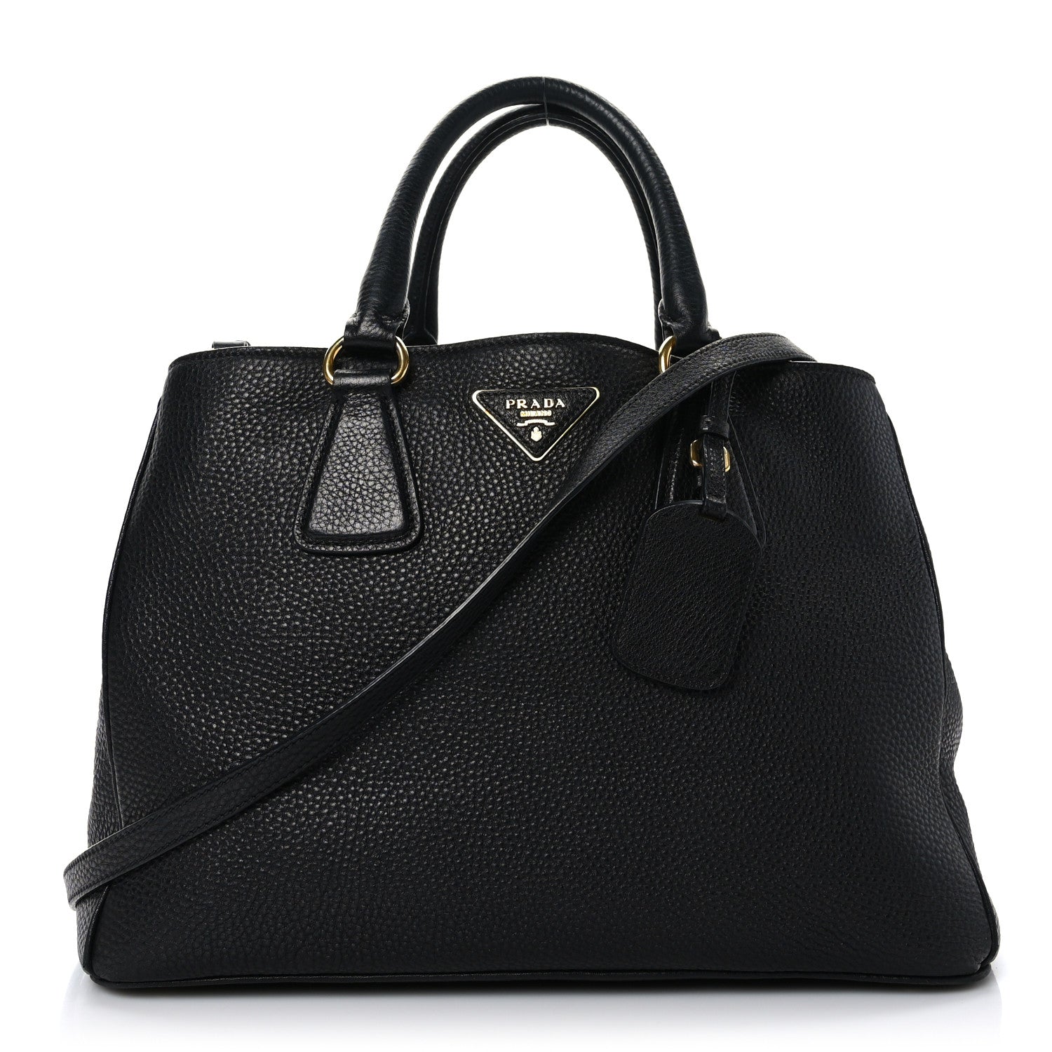 Prada Vitello Daino Tote Black 1 of 10