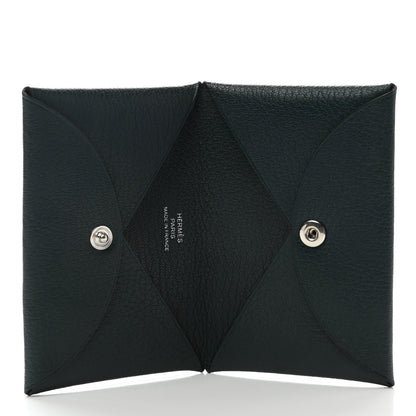 Hermes Chevre Mysore Calvi Card Case Vert Cypress 5 of 7